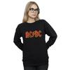 AC/DC Womens/Ladies Distressed Logo Cotton Sweatshirt
