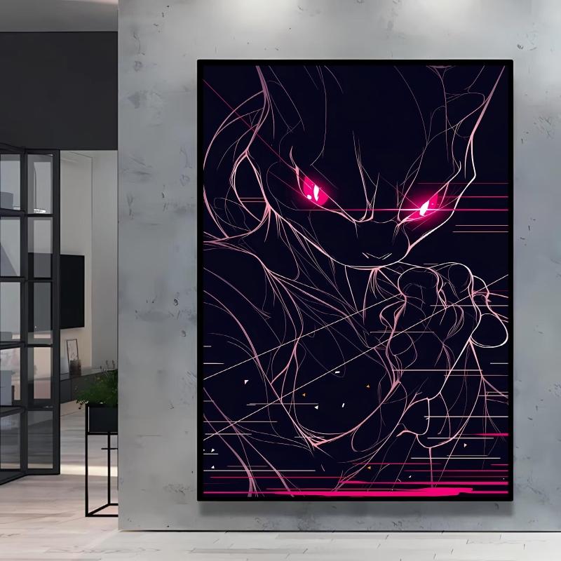 Cool Pokemon Lucario Wall Decoration High Quality Canvas Bright and Clear Colors Add A Mysterious Atmosphere To Your Home