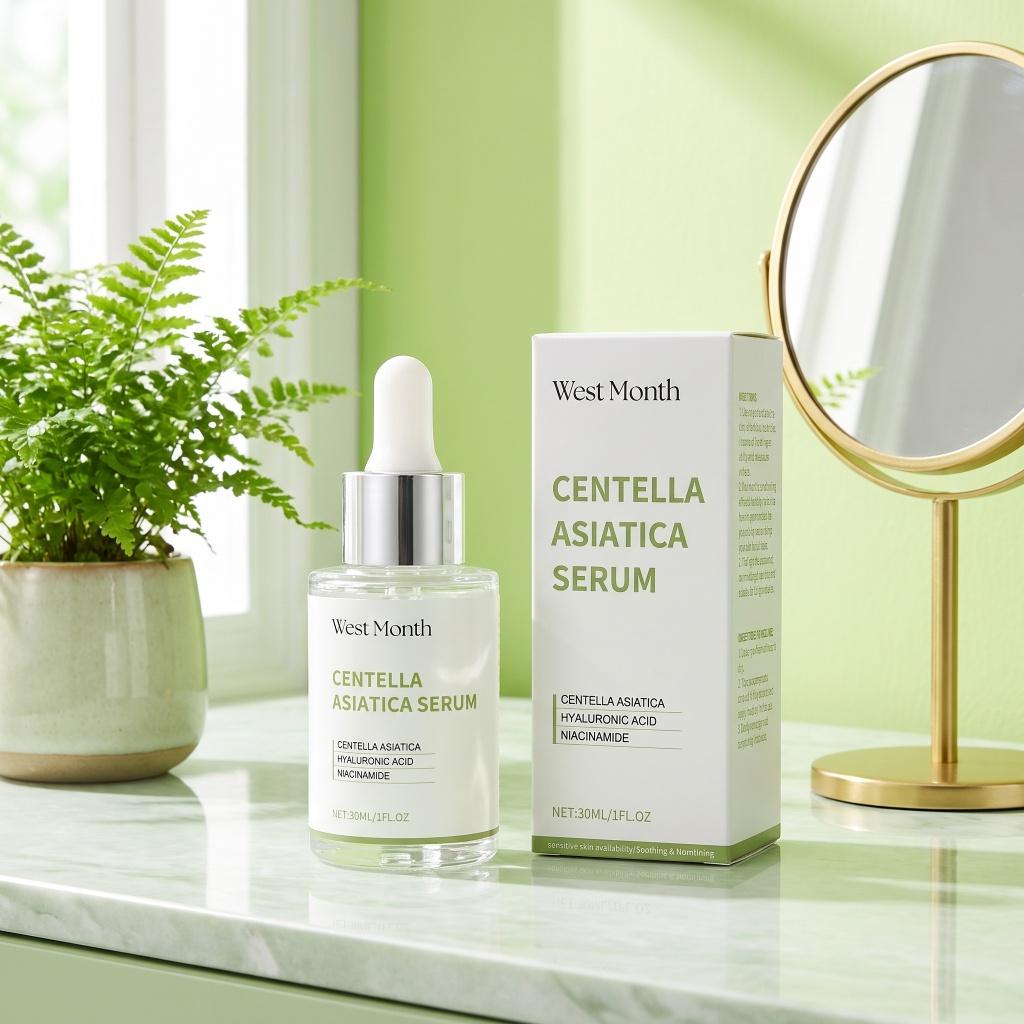 Centella Asiatica Serum Niacinamide Soothe Redness Deep Hydration Bright Dull Tone Repair Barrier Gentle Daily Facial Essence