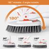 Bathroom Cleaning Brush Floor Scrubber Bathtub Brush Bathroom Shower Tile Brush Sponge Wiper 3-pack Combination 180° Rotation