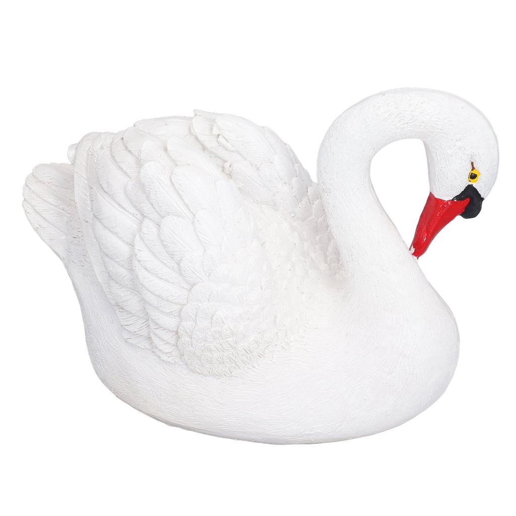 Harz Weiße Schwan Figur Harz Weiße Gans Statue für Outdoor Garten Hof Dekoration