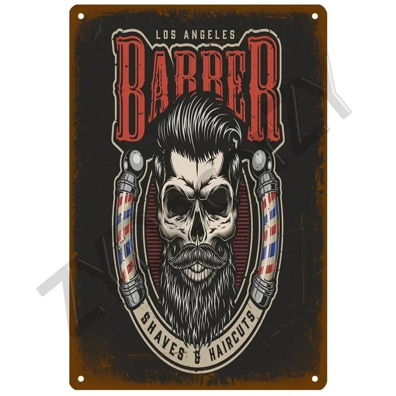 Vintage Barber Shop Tin Sign  Retro Metal Wall Plaque for Living Room Home Decor Posters Art Decoration Aesthetic Mural
