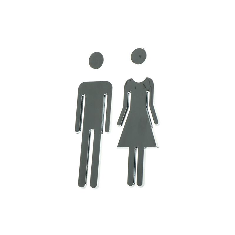 Men&Woman Wc Door Signs Decals Toilet Signs Restroom Washroom Signage Plaque