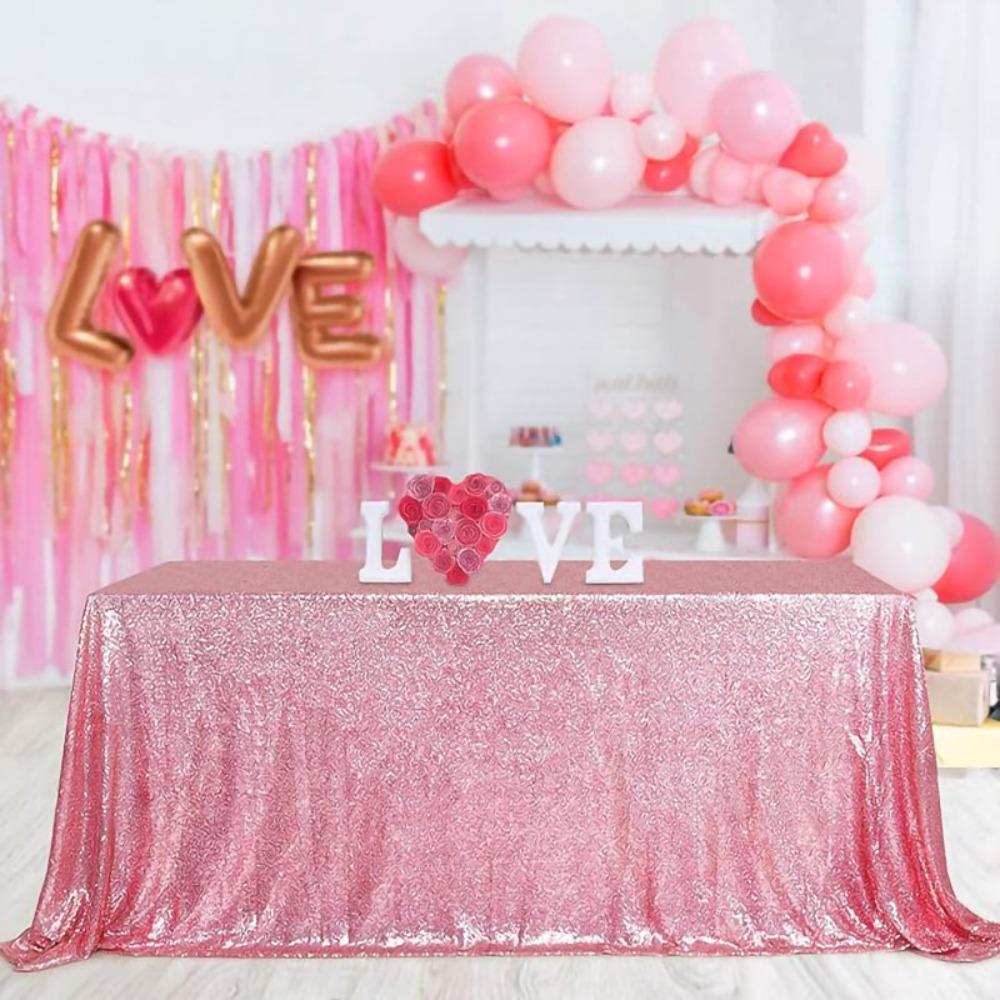 Sparkling Party Sequin Tablecloth Rectangular Table Decoration Creative Table Linen Hotel