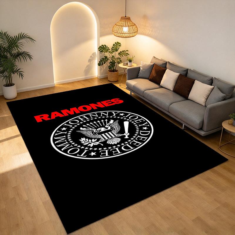 Ramones Emblem Living Room Nonslip Area Rug Soft Carpet For Bedroom Game Playroom Sofa Office Home Decor Doormat Christmas Gift C926767