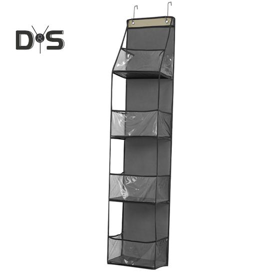 Storage Hanging Bag Organizer Strong Load-Bearing Large Capacity Simple Installation Multipurpose Storage Holder with Metal Hooks