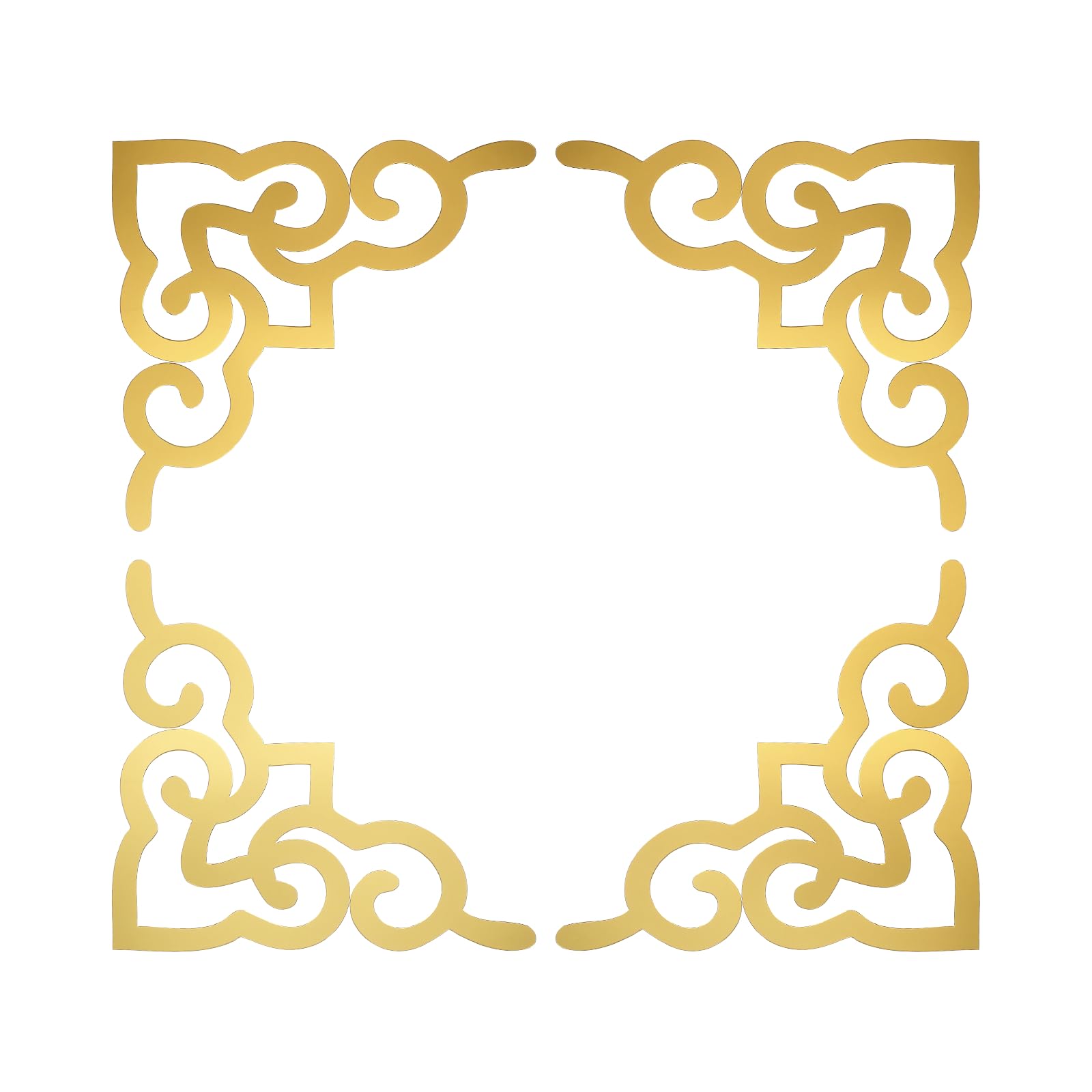 

uxcell Hollow Mirror Decorative Acrylic Corner Decorative Wall Mirror Stickers for Living and Office Decor x 4-Pack Stickers, Stickers, Bathroom,