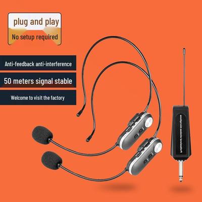 Wireless Teacher & Tour Guide Ear-hook Microphone with Amplifier