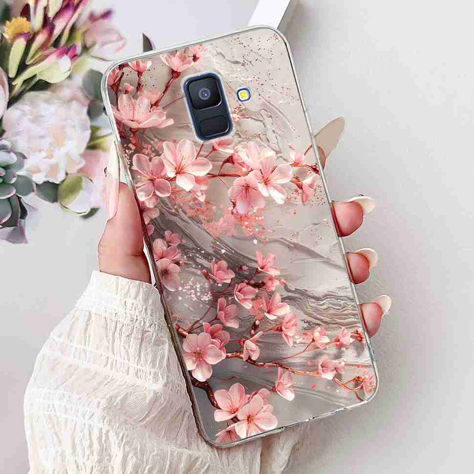 For Samsung Galaxy A6 2018 5.6" Case SM-A600F Soft Silicone TPU Cover For Samsung a6 A6 2018 SM-A600FN New Butterfly Phone Cases