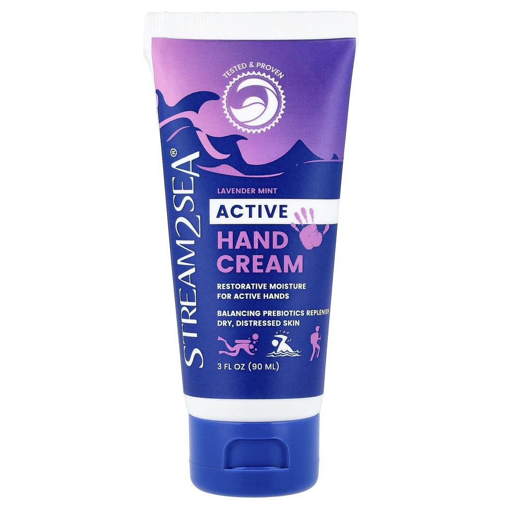 Stream2Sea, Active Hand Cream, Lavender Mint, 90Ml(3Fl Oz)