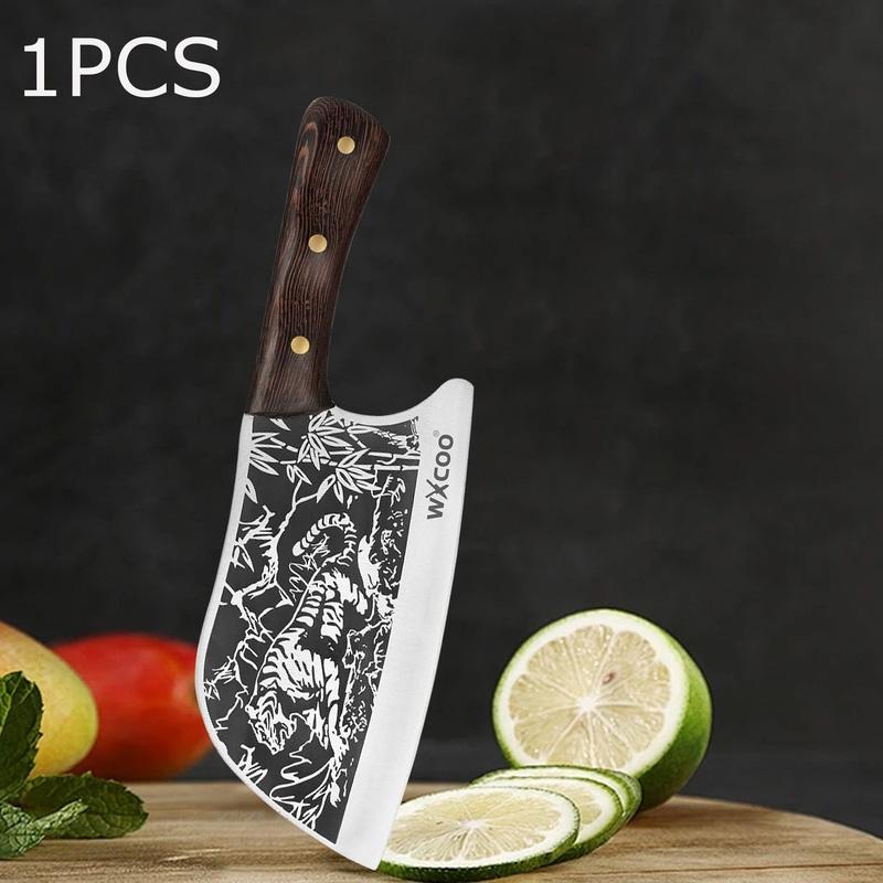 WXCOO Handmade Butcher Knife Multifunctional Kitchen Knife for Cutting Fruit Vegetable Bone Chopping Chef Knife Stainless Steel