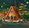 Ideas A-Frame Cabin Collectible Display Set Buildable Model Kit blocks for Adults Gift for Nature and Architecture Lovers
