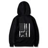 White Tailed Deer Hunting Hunter Gift Bucks Camouflage American Flag Pullover Men's Back Printed Fashionable Casual Hoodie