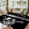 Las Vegas Raiders Design Crystal Velvet Rug Soft Decorative Mat for Bedroom Entrance