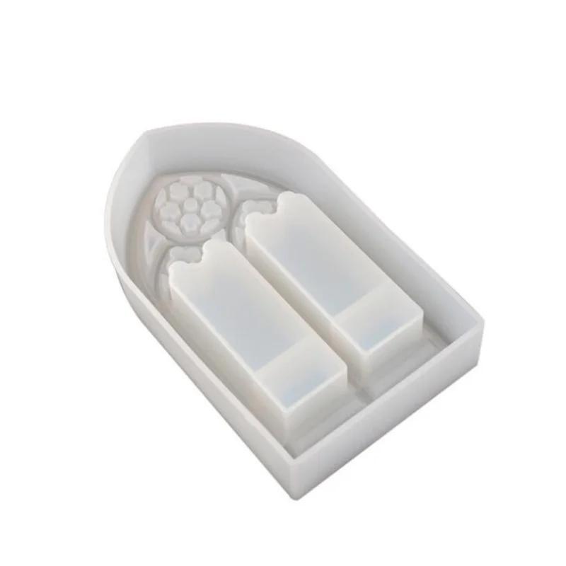 Church Window Crystal Epoxy Resin Mold Cabinet Storage Box Silicone Mould for Jewelry Display Holder Tray DIY Dish Mold