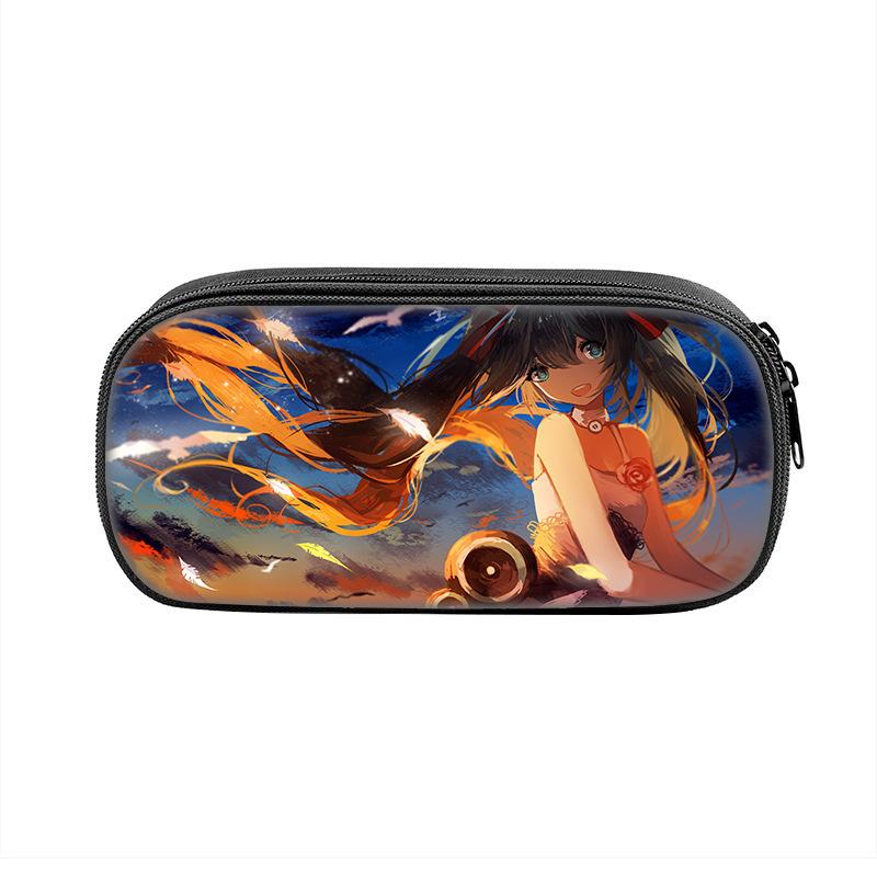 Hatsune Miku Pencil Case Miku Anime Surrounding Male And Female Students Large Capacity Stationery Case Pencil Case Bag
