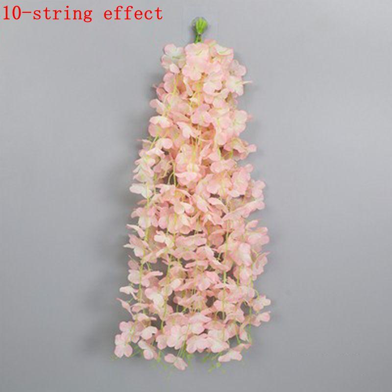 5/10/20Pcs 60cm Artificial Wisteria Hanging Flower Garland Silk Flower Vine for Wedding Party Home Garden Flower Wall Decor