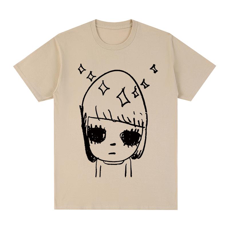 Yoshitomo Nara Stars Vintage Tshirt Lonely Funny Cute Japanese Art Party Aesthetic Cotton Unisex T Shirt New Tee Tshirt Unisex Tops