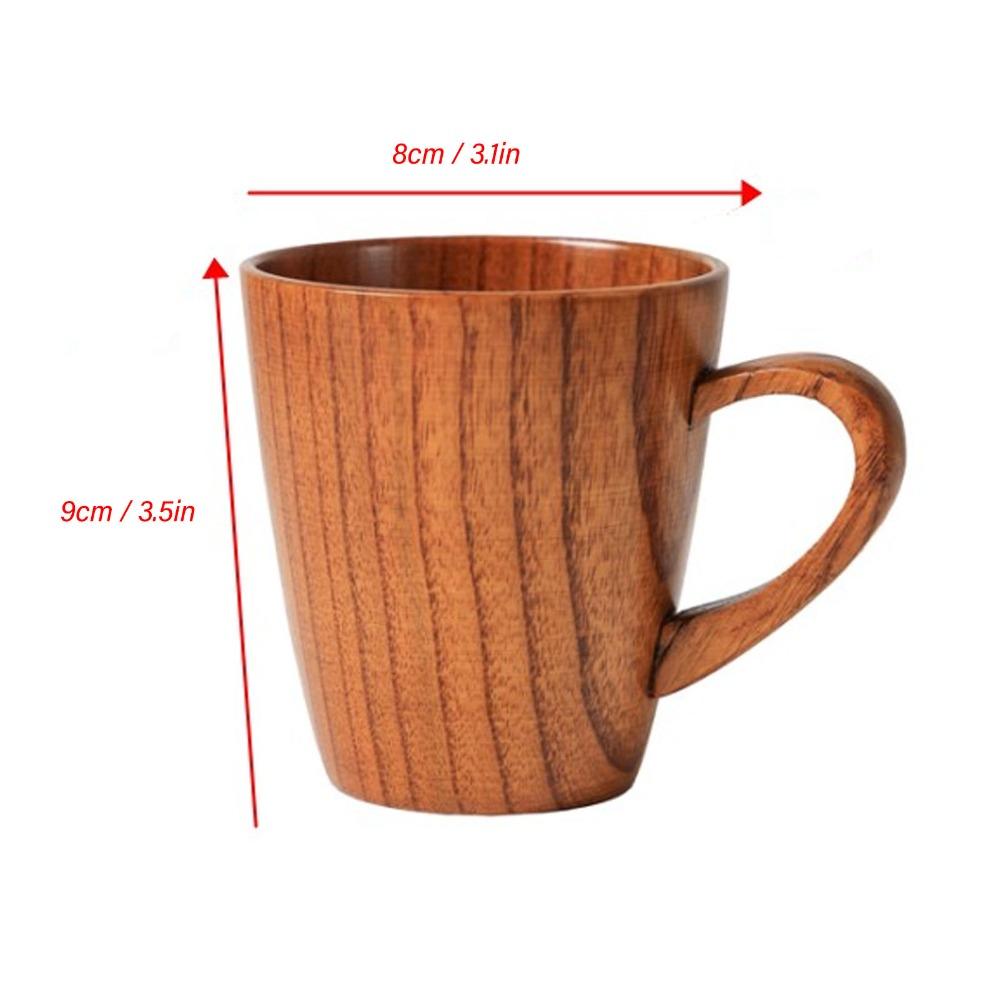 Safe Solid Wood Teacups Multifunctional Wooden Wine Mug Durable Wooden Mugs  Drinking Coffee