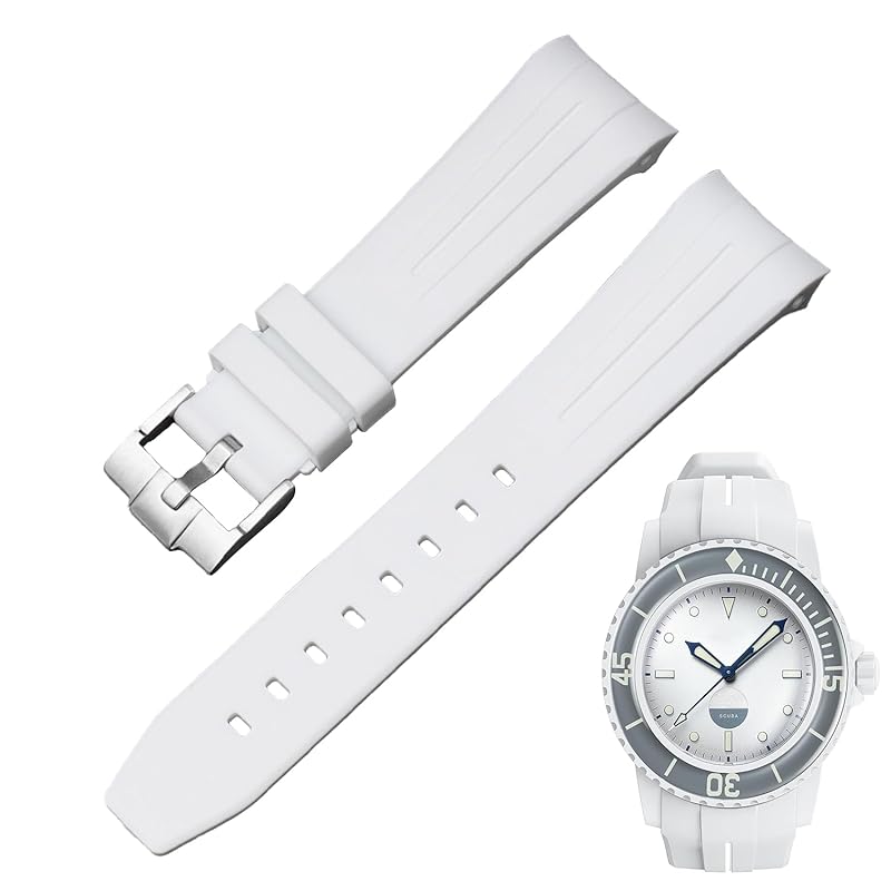 

[Jumpsunfun] 22мм ремешок для часов для Blancpain X Swatch Силиконовый ремешок для часов для Blancpain Swatch Bioceramic SCUBA Fifty Fathoms совместимый Поставляется с