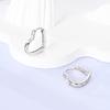 Original 925 Silver Earrings Sparkling Minimalist Heart Hoop Earrings For Women Female Party Fine Earring Jewelry Gifts