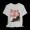 Black Cat Energy Shirt, Black Cat T-Shirt, Witchy Cat Shirt, Halloween Cat Tee, Cat Lover Gift, Spooky Graphic Tee
