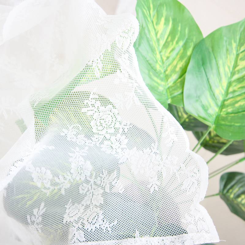 Decor în stil pastoral Home Decor Jacquard Dantela Sufragerie Dormitor Perdele Ferestre Tulle Perdele Sheer 1Buc Alb