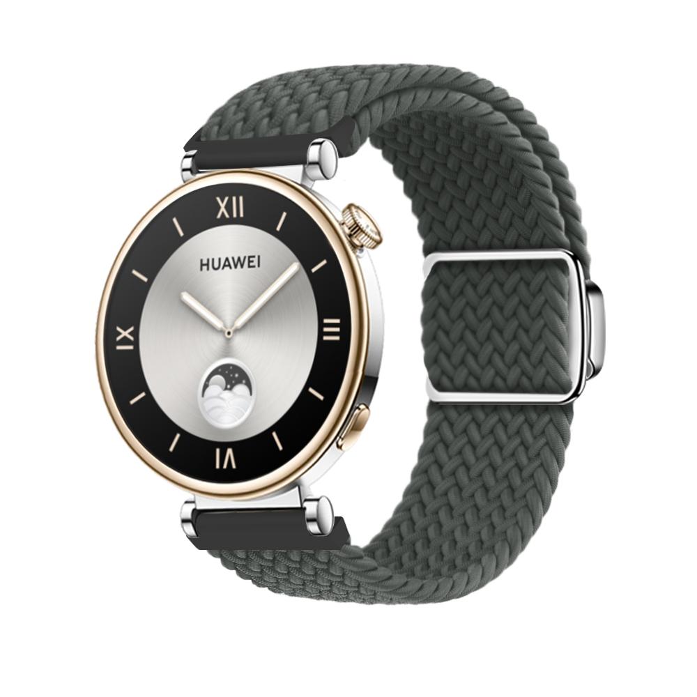 

18мм ремінець для годинника Для huawei Watch GT 5 4 41мм Еластичний нейлоновий ремінець для huawei GT5 GT4 41мм Замінний браслет HUAWEI GT5 GT4 41mm темно-сірий