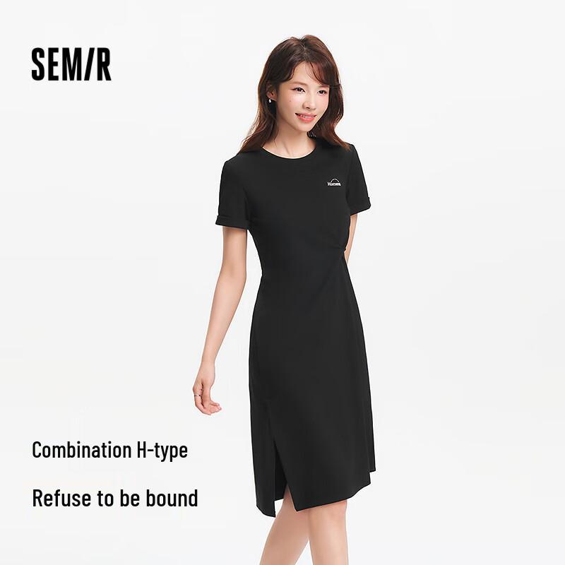 Semir Women s Slimming Knot Slit T-Shirt Dress XS