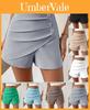 Summer Waistcontouring Pleated Skirt Pants With Pockets For Casual Outdoor Wear