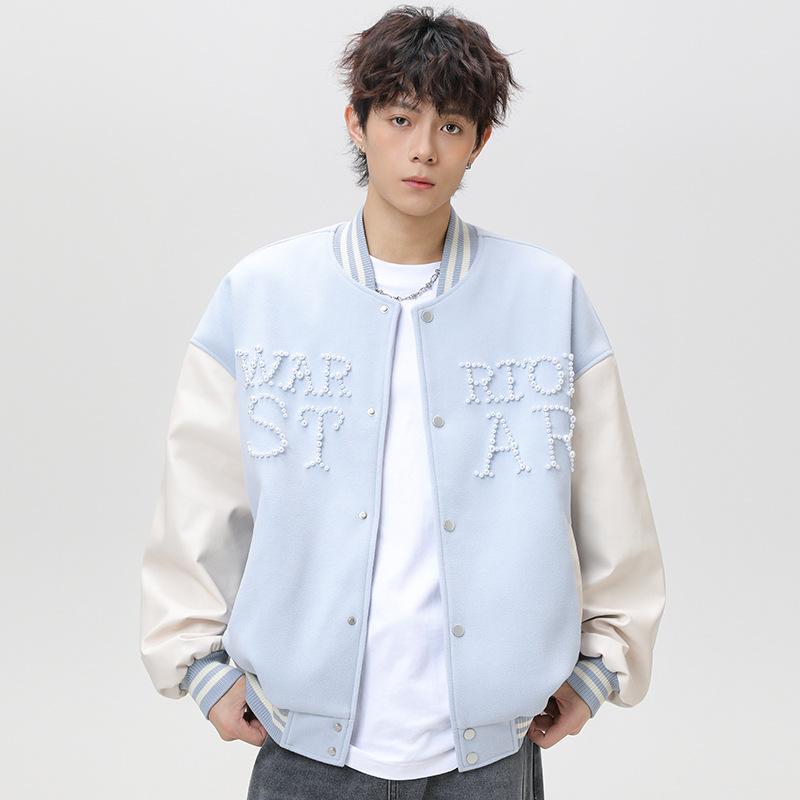 

Куртка-бомбер мужская весенне-осенняя свободная повседневная куртка S синий