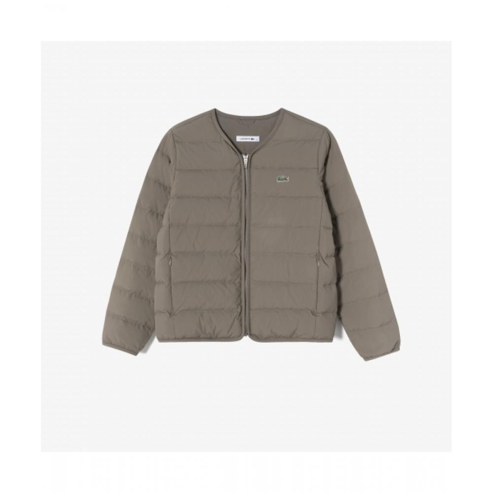 

LACOSTE Women s Lightweight Down Jumper [Brown]