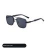 Retro Square Sunglasses for Men, Vintage Double Bridge Metal Frame Sun Glasses, Classic Fashion Eyewear for Driving Travel Outdoor