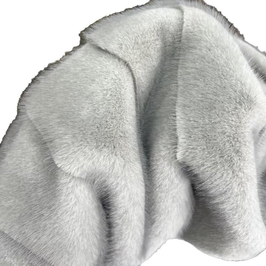 Danish Snow Mink Velvet Faux Fur Plush Fabric for Clothing and Luggage