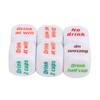 12PCS English Wine Order Dice White Dice Props Plastic Dice Toy for Bar Home Party