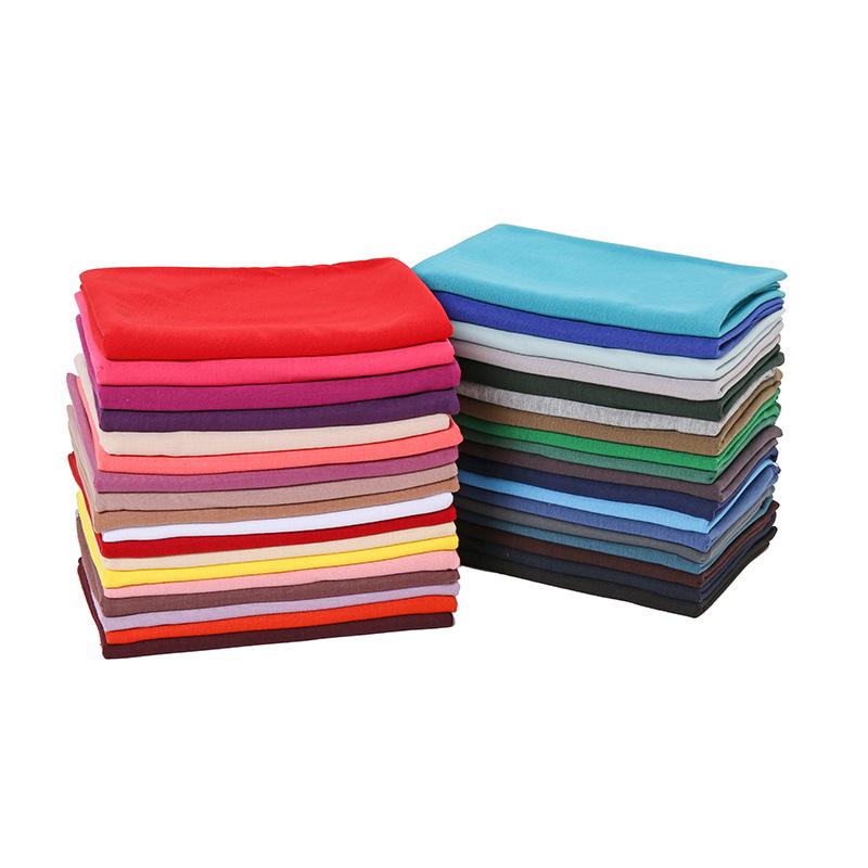 Solid Color Mercerized Cotton Women's Scarf - Spring/Summer, High-Quality, Elastic, Breathable, Indian-Style, Sweat-Wicking, BS82