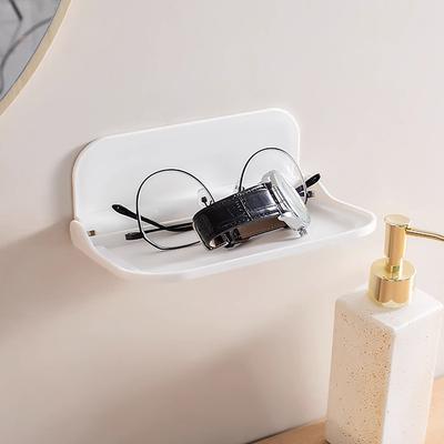 Wall Mounted Folding Shelf Saving Space Storage Rack Punch-Free Phone Holder Wifi Router Storage Tray Home Organizer