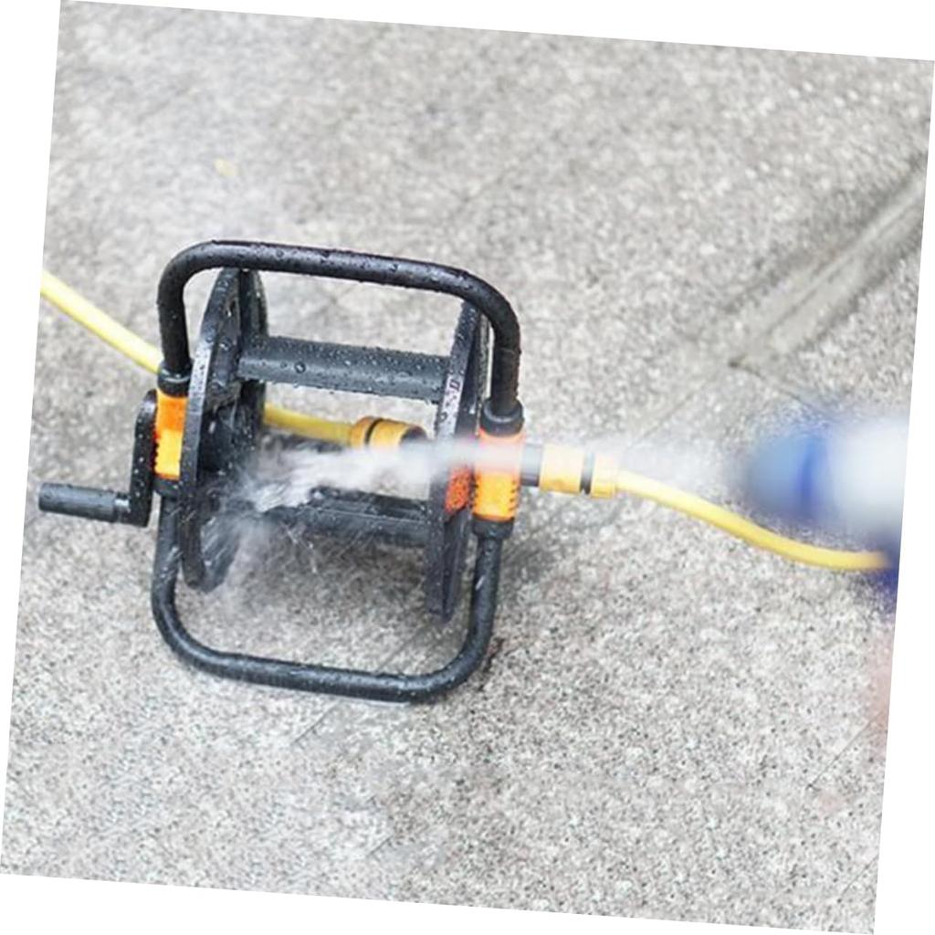 SUPVOX Stainless Steel Garden Hose Reel, 20M Capacity, Car Wash Hose Pipe Storage, Compact Design, Twist Prevention, Outdoor Watering Supplies