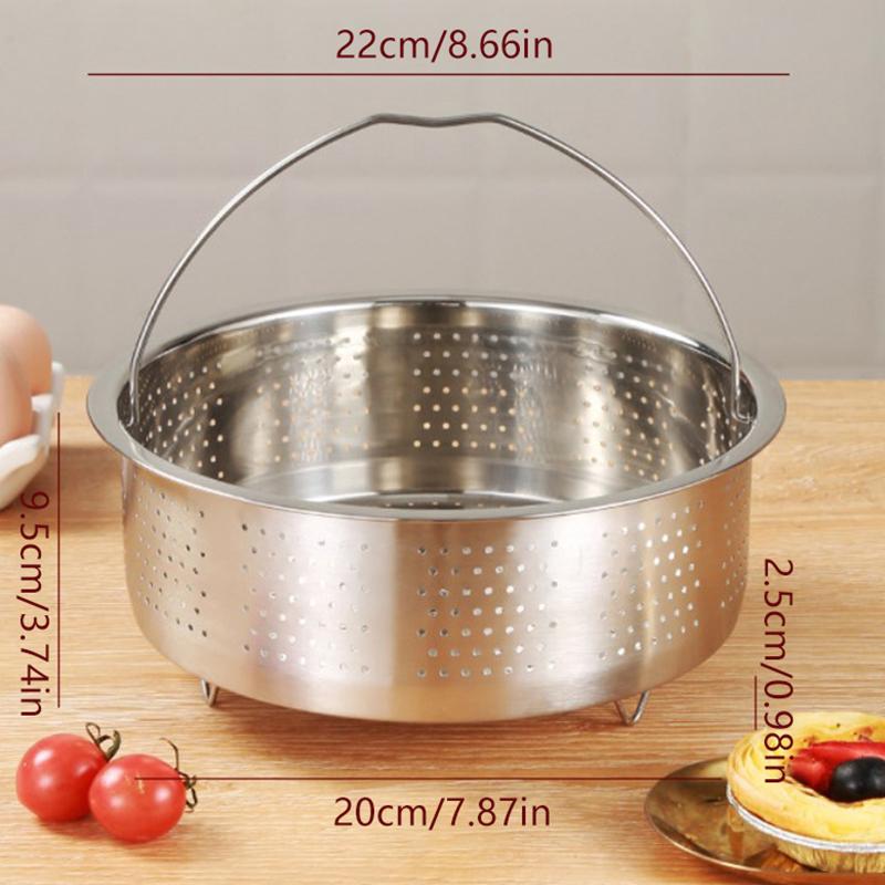 

Корзина для пароварки из нержавеющей стали в кастрюле с аксессуарами для скороварки с силиконовой ручкой для рисоварки-скороварки 22cm