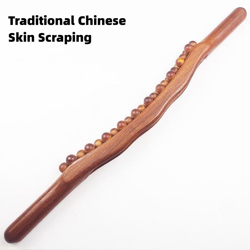 Sandal Wood Massage Stick Solid Wood Rolling Bar Whole Body Meridian Dredging Abdominal Muscle Pushing Stick for Relaxation