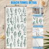 Fish Beach Towel, Boho Fishing Sand Beach Towels Gifts for Men Women Adults, Vintage Green Fish Quick Dry Bath Pool Towels for Bathroom Swimming