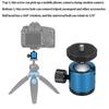 Tripod   Head Camera Mount Aluminium Alloy 360 degrees  Rotating   for Tripod SLR Camera