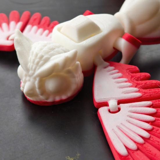 Movable Joints Owl Model 3D Printed Owl Figure Toy Articulated