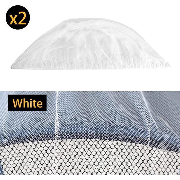 MOUSTIQUAIRE DE LIT PARAPLUIE Lot de 2 moustiquaires universelles à mailles fines pour poussette berceau et lit de voyage convient