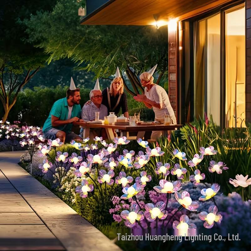 Solar Fiber Optic Butterfly Flower Colorful Garden Lamp - Outdoor Courtyard Decorative Landscape Lighting