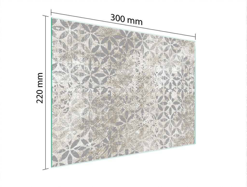 SZKLANA DESKA DO KROEJNIA 30x22 SZARA