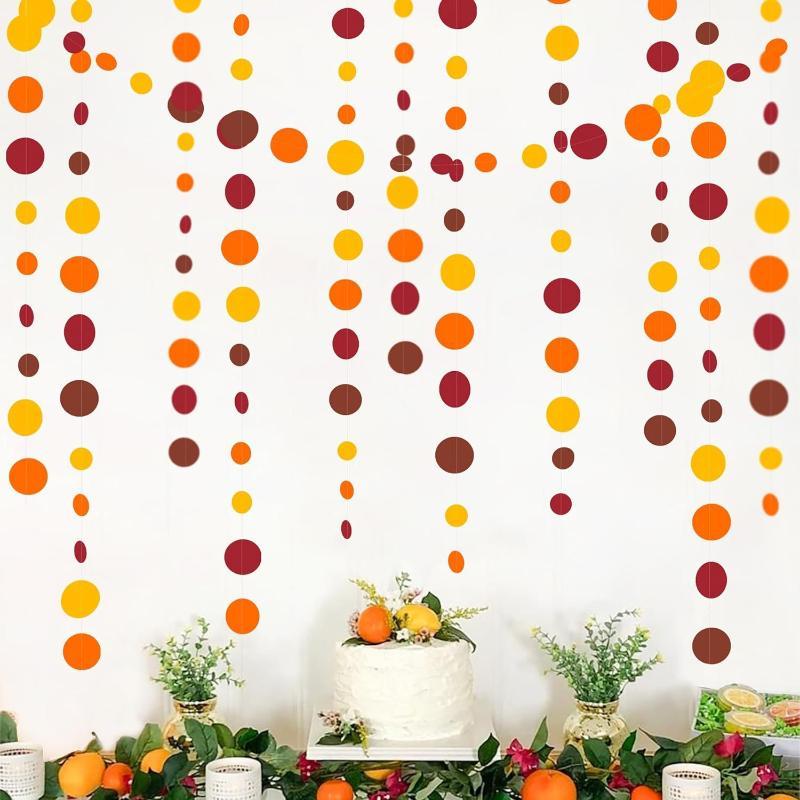 New Paper Circle Garland Banner Round Dots Colorful Colorful Dot Garland Hanging Party Garland Wedding Decorations