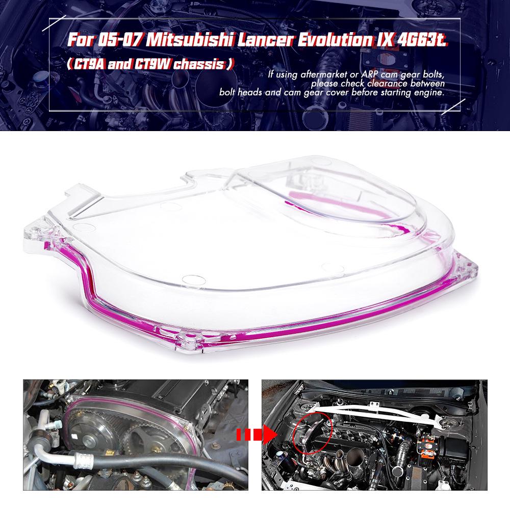 Transparent Engine Timing Gear Cover for Mitsubishi EVO 9 4G63