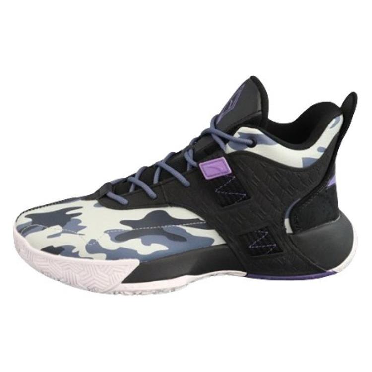 ANTA Basketball Series Sneakers Mid Black Grey Purple Men s 112241615-5 EU 44.5
