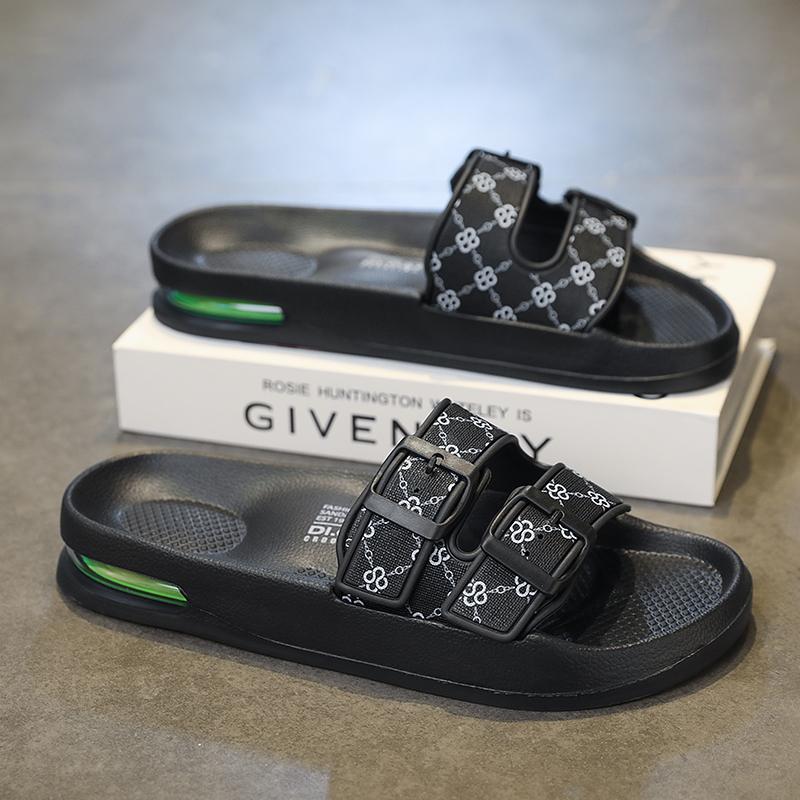 

Классические кожаные пробковые тапочки, женские модные замшевые сандалии на плоской подошве, пробковые шлепанцы унисекс, уличные пляжные тапочки на толстой стельке 47